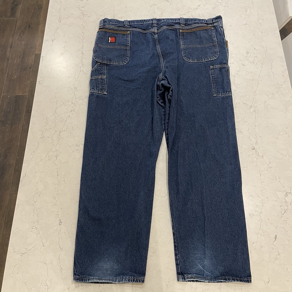 Wrangler Riggs Workwear Carpenter Jeans Mens 48 x 34 (measures 48x 32) Med Wash